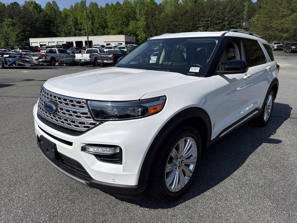 2022 White Metallic Ford Explorer Limited 4X4 SUV