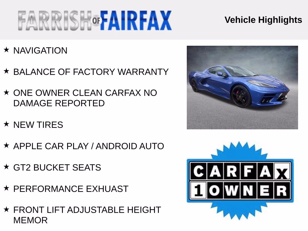 2021 Elkhart Lake Blue Metallic Chevrolet Corvette Stingray RWD Coupe