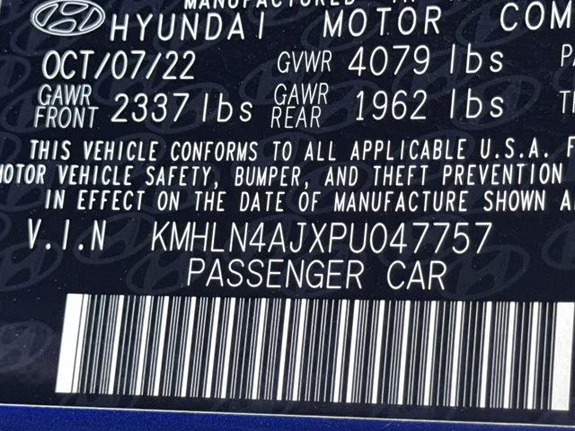 2023 Intense Blue Hyundai Elantra Hybrid Limited FWD Sedan