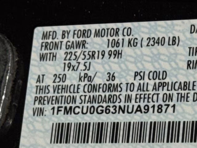 2022 Blue Metallic Ford Escape SE FWD SUV