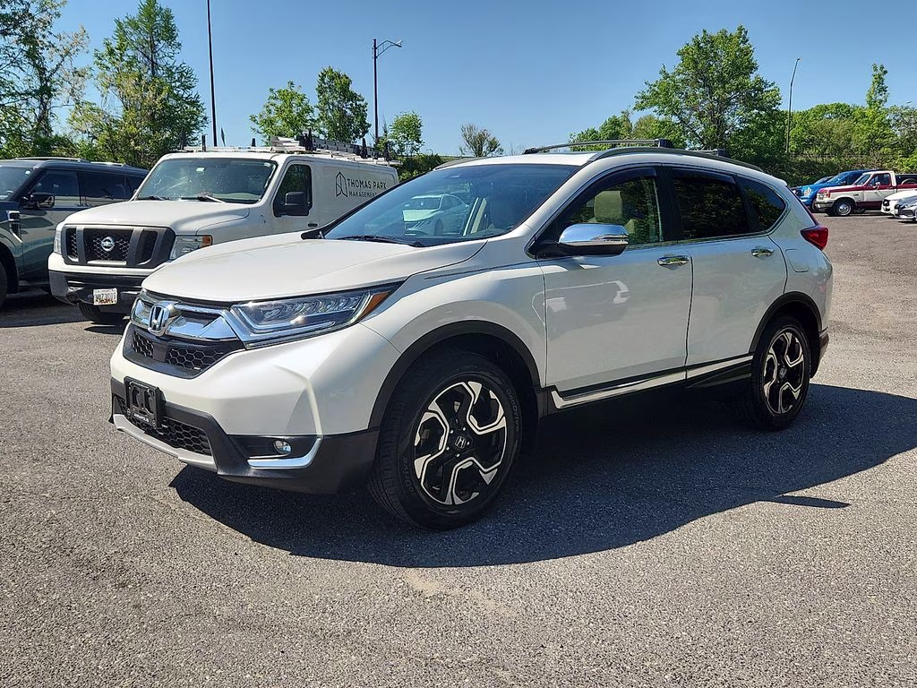 2018 White Diamond Pearl Honda CR-V Touring AWD SUV