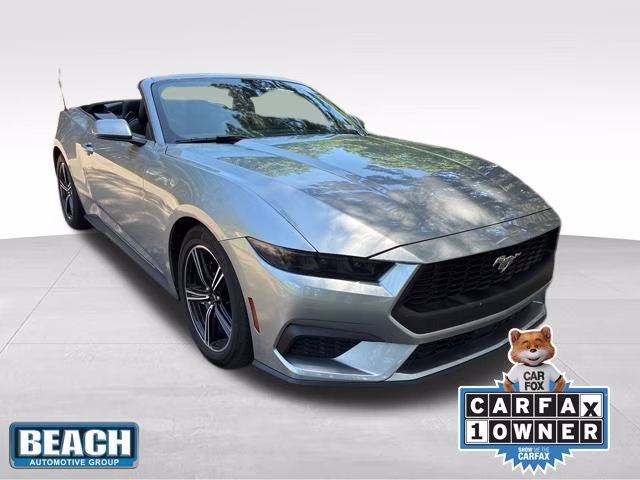 2025 Silver Metallic Ford Mustang EcoBoost Premium RWD Convertible