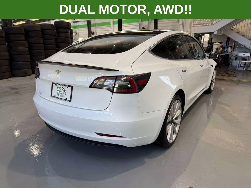 2018 Pearl White Multi-Coat Tesla Model 3 Long Range AWD Sedan