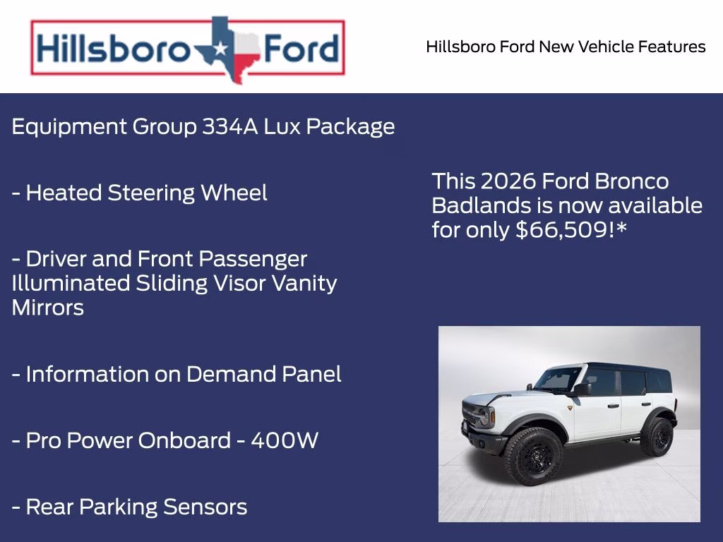 2026 Avalanche Gray Ford Bronco Badlands 4X4 SUV