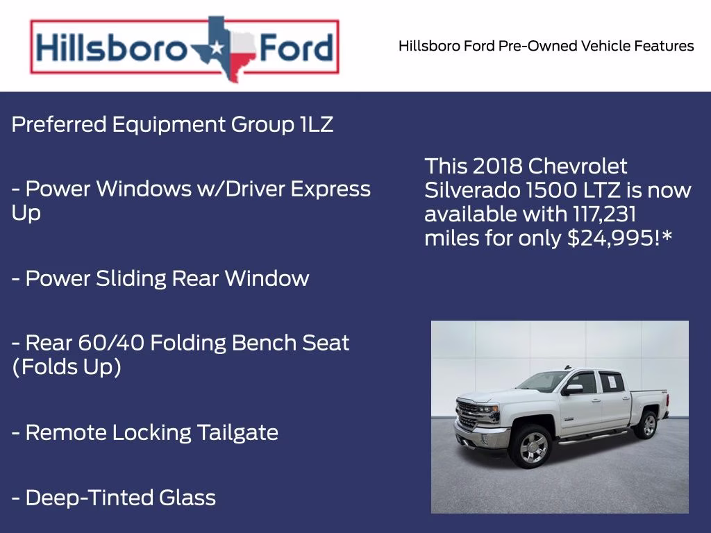 2018 Iridescent Pearl Tricoat Chevrolet Silverado 1500 LTZ 4X4 Truck