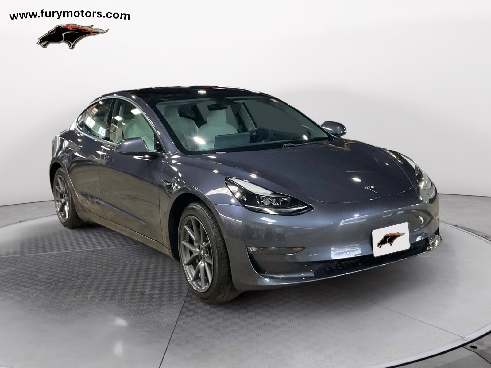 2021 Midnight Silver Metallic Tesla Model 3 Long Range AWD Sedan