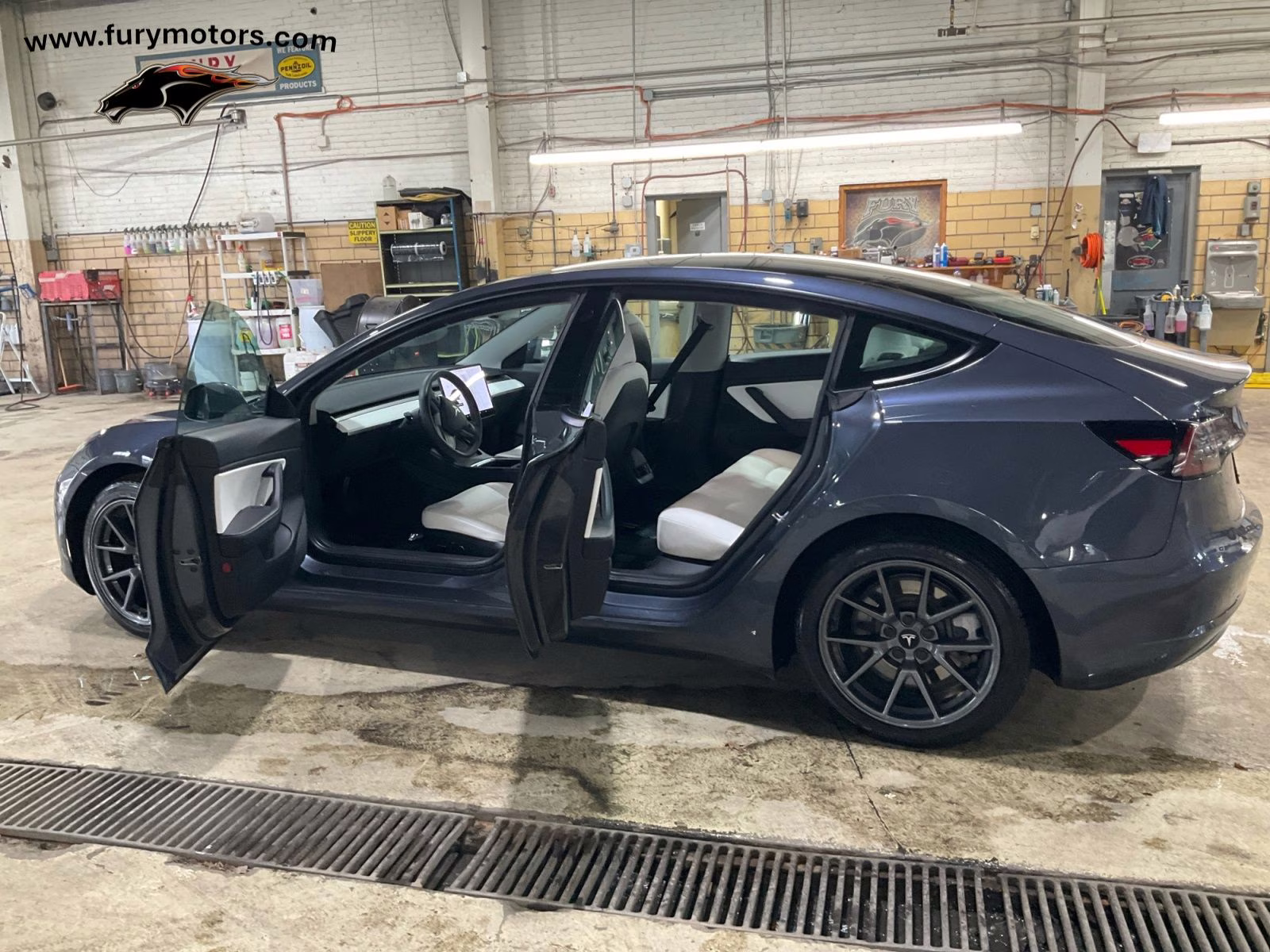 2021 Midnight Silver Metallic Tesla Model 3 Long Range AWD Sedan