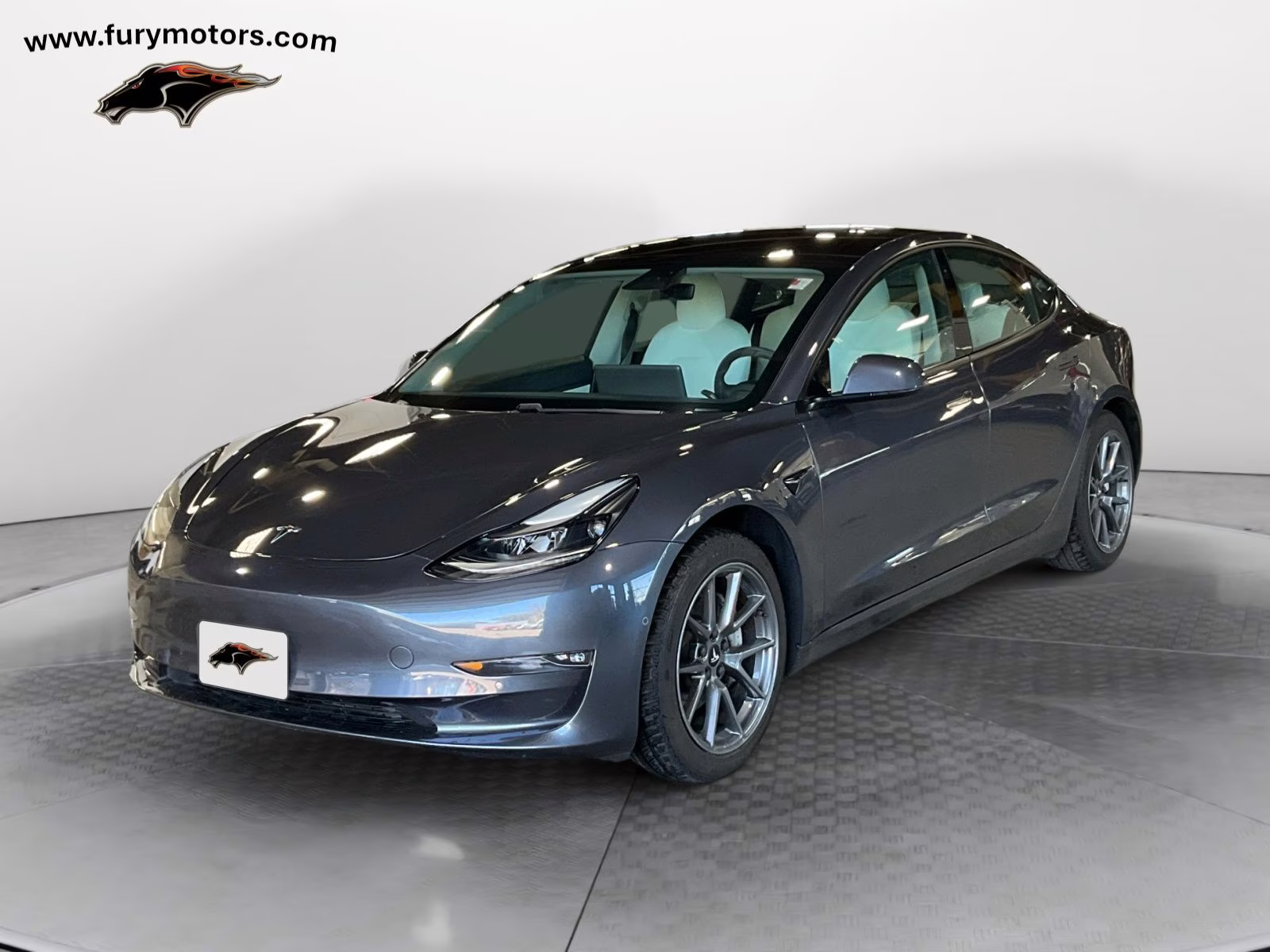 2021 Midnight Silver Metallic Tesla Model 3 Long Range AWD Sedan