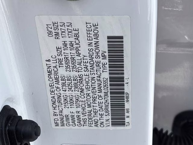 2021 Platinum White Pearl Honda CR-V Special Edition AWD SUV