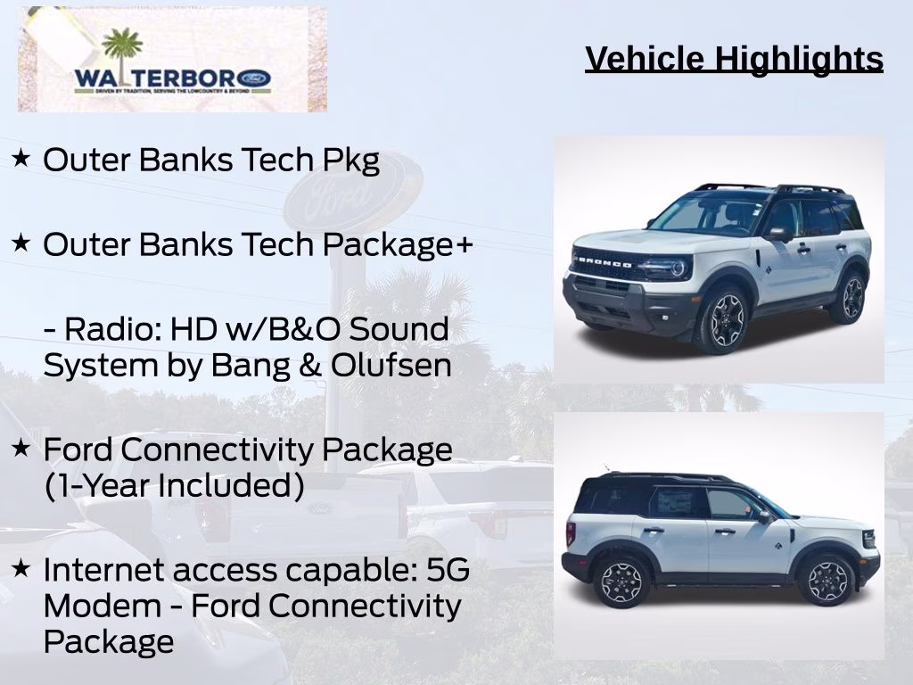 2026 Oxford White Ford Bronco Sport Outer Banks 4X4 SUV