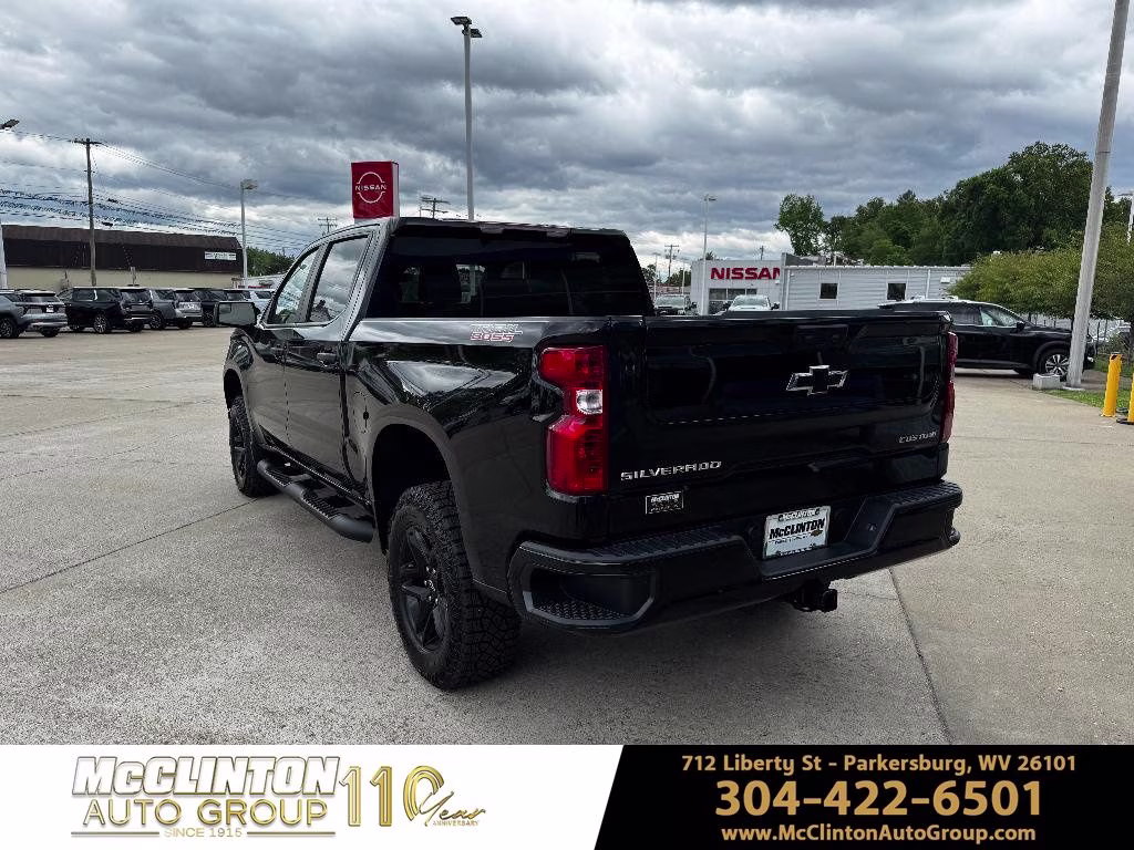 2026 Black Chevrolet Silverado 1500 Custom Trail Boss 4X4 Truck