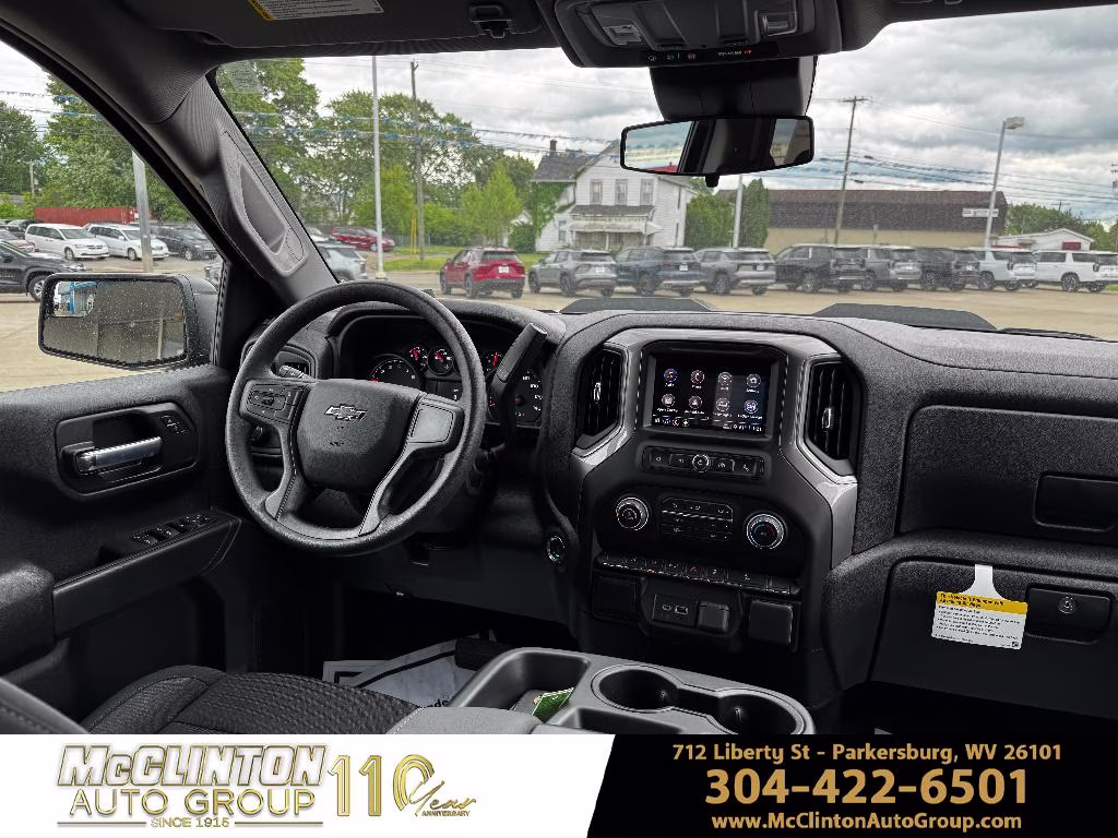 2026 Black Chevrolet Silverado Custom Trail Boss 4X4 Truck