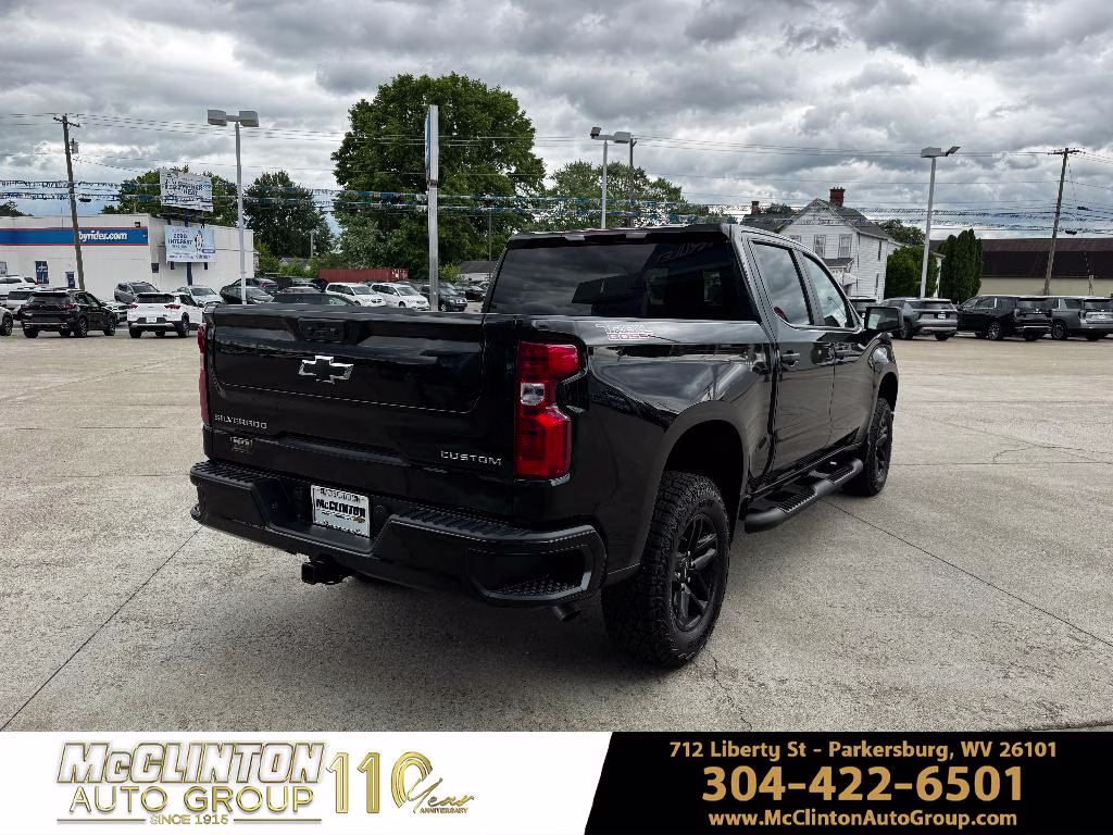 2026 Black Chevrolet Silverado Custom Trail Boss 4X4 Truck
