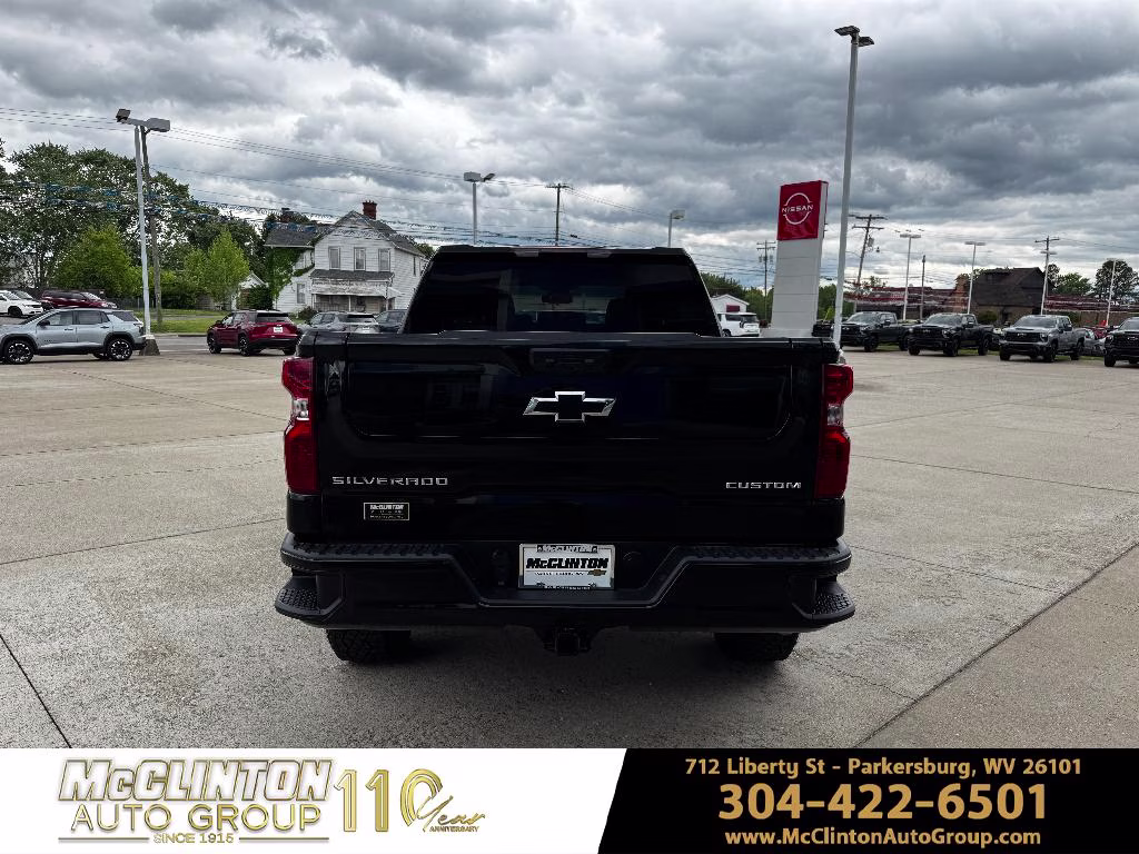 2026 Black Chevrolet Silverado Custom Trail Boss 4X4 Truck