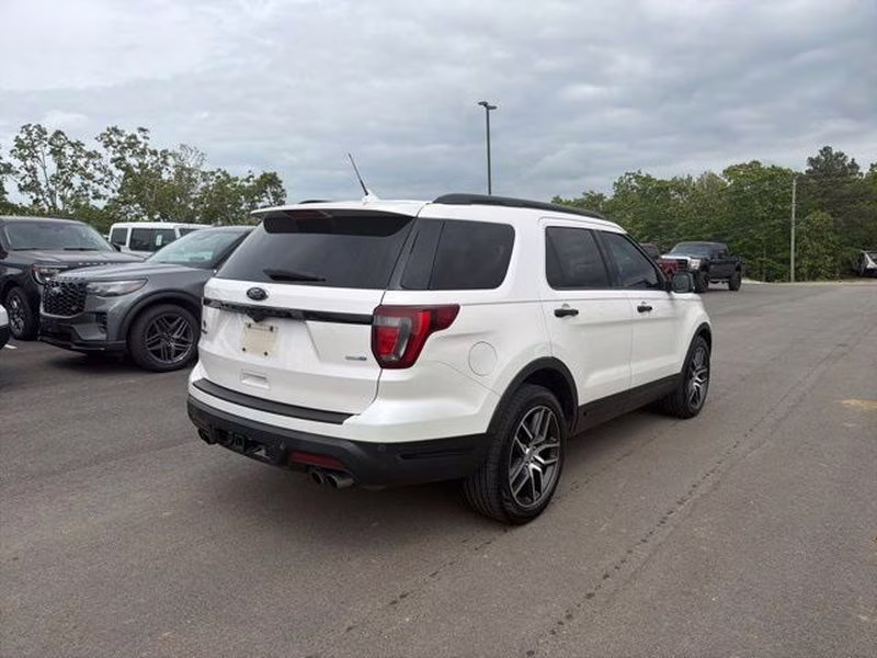 2019 White Platinum Metallic Tri-Coat Ford Explorer Sport 4X4 SUV