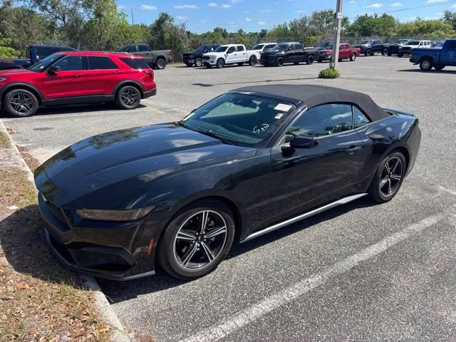 2025 Shadow Black Ford Mustang EcoBoost Premium RWD Convertible
