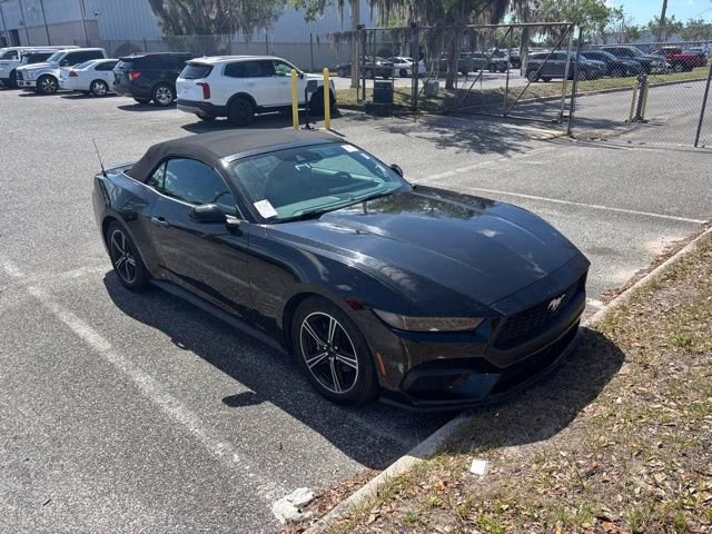 2025 Shadow Black Ford Mustang EcoBoost Premium RWD Convertible