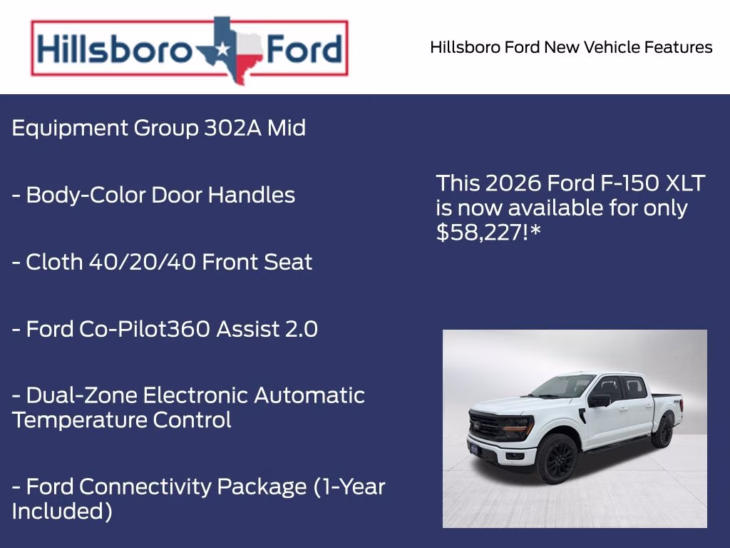 2026 Oxford White Ford F-150 XLT 4X4 Truck