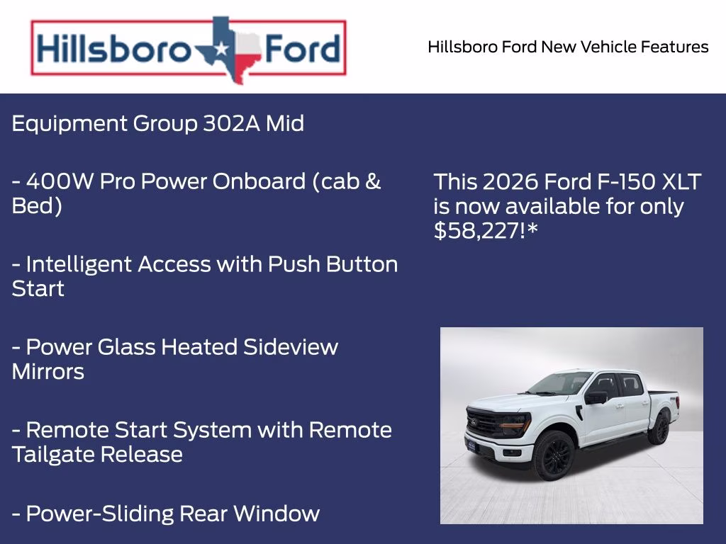2026 Oxford White Ford F-150 XLT 4X4 Truck
