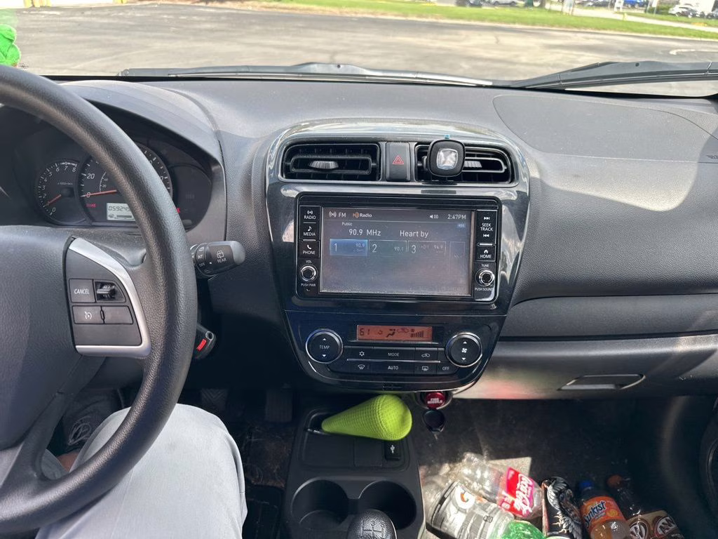 2020 Pearl White Mitsubishi Mirage ES FWD Hatchback