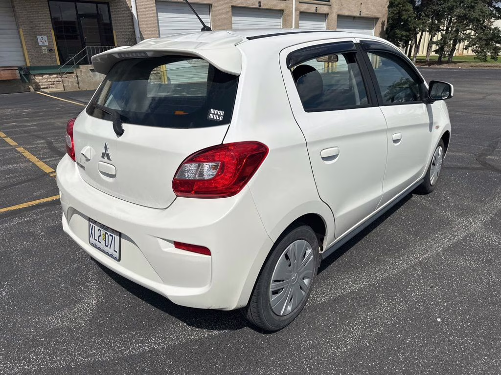 2020 Pearl White Mitsubishi Mirage ES FWD Hatchback