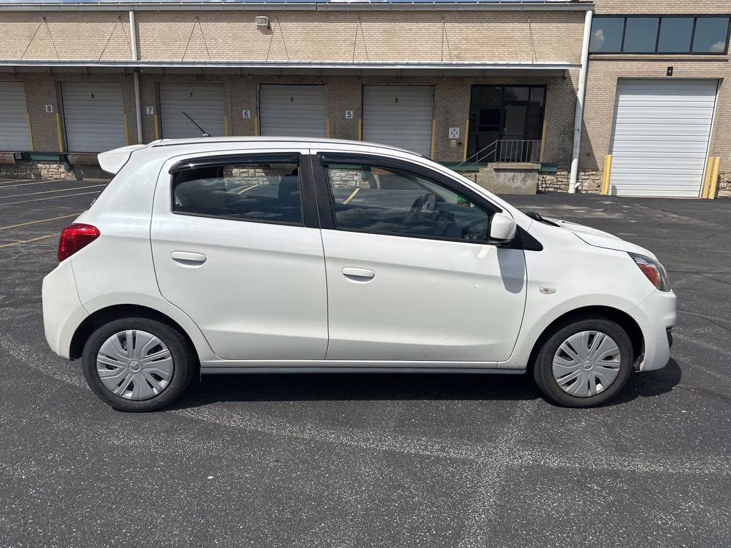 2020 Pearl White Mitsubishi Mirage ES FWD Hatchback