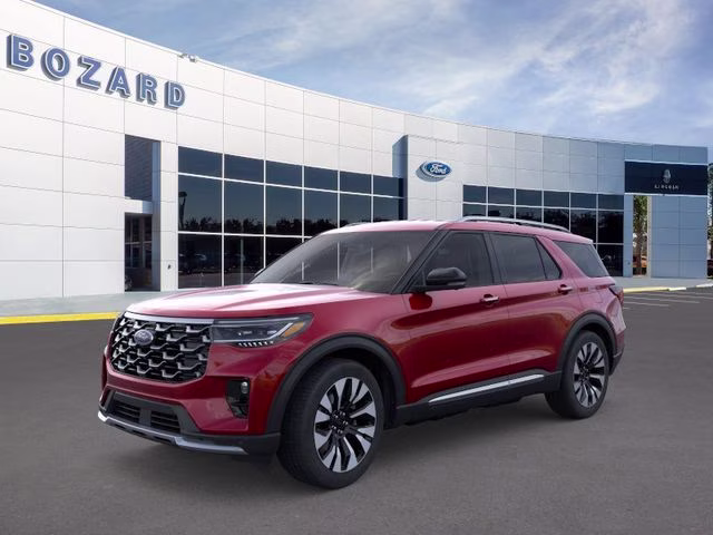 2026 Rapid Red Metallic Tinted Clearcoat Ford Explorer Platinum 4X4 SUV