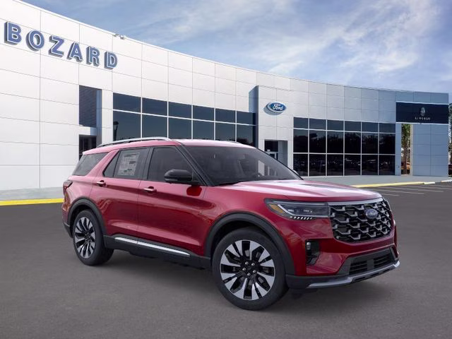 2026 Rapid Red Metallic Tinted Clearcoat Ford Explorer Platinum 4X4 SUV