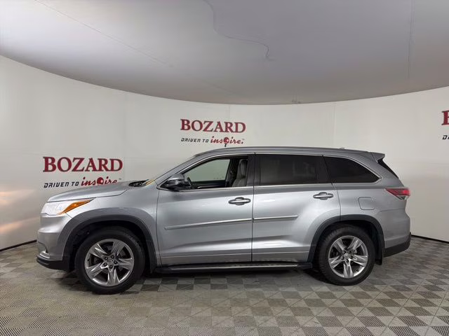 2015 Silver Sky Metallic Toyota Highlander Limited Platinum V6 AWD SUV