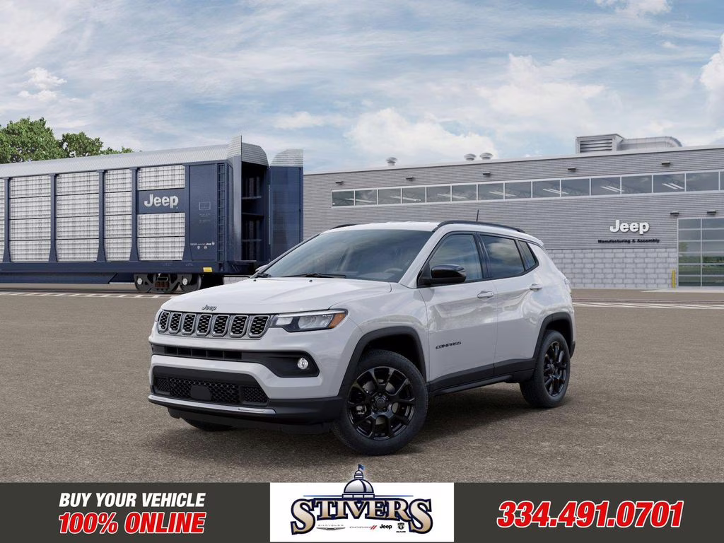 2026 Bright White Clearcoat Jeep Compass Latitude Altitude 4X4 SUV
