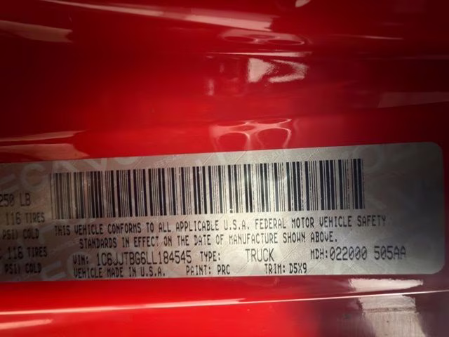 2020 Firecracker Red Clearcoat Jeep Gladiator Rubicon 4X4 Truck
