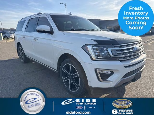 2020 Star White Metallic Tri-Coat Ford Expedition Max Limited 4X4 SUV