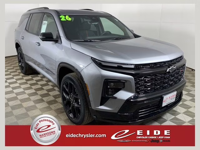 2026 Sterling Gray Metallic Chevrolet Traverse RS AWD SUV
