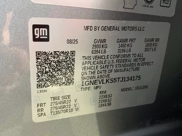2026 Sterling Gray Metallic Chevrolet Traverse RS AWD SUV