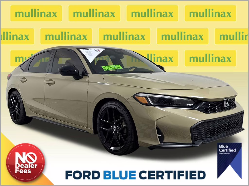 2025 Sand Dune Pearl Honda Civic Sport FWD Hatchback