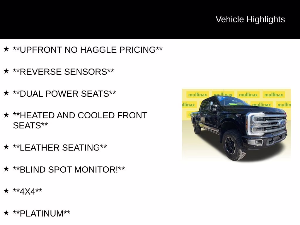 2026 Black Metallic Ford Super Duty F-350 SRW Platinum 4X4 Truck