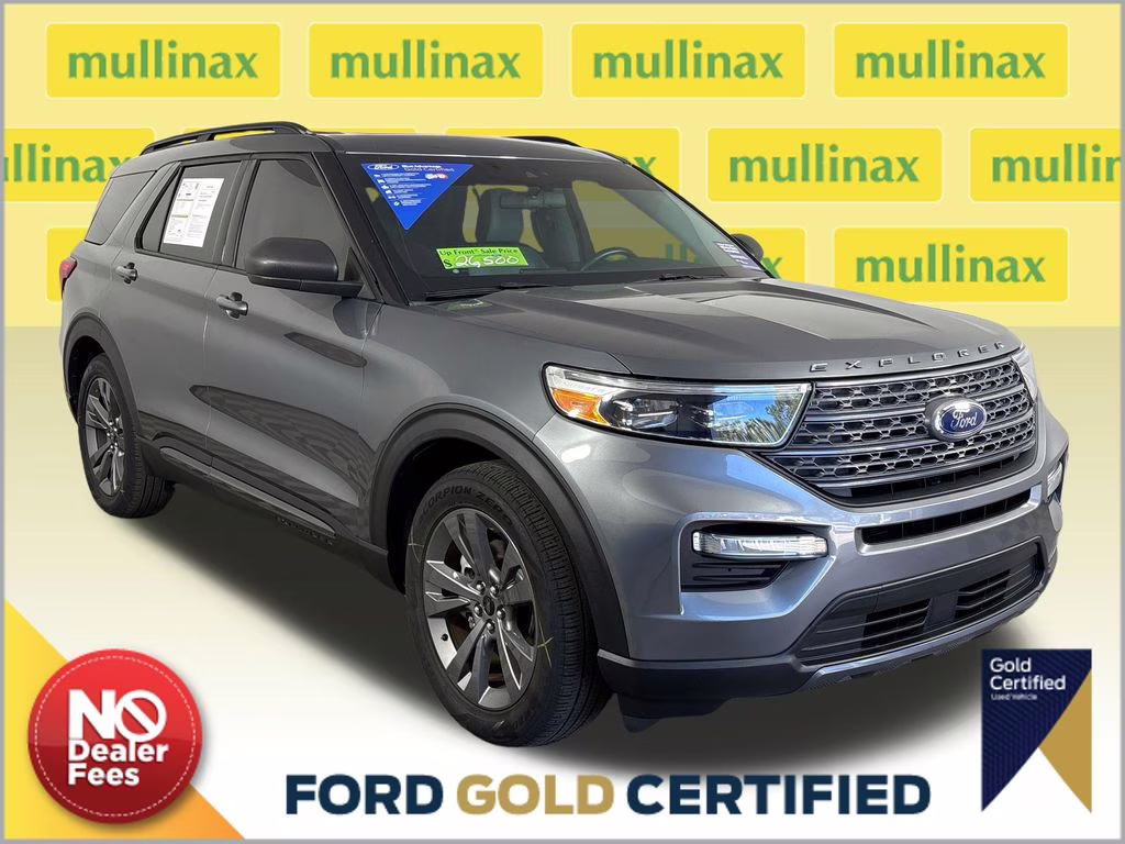 2021 Gray Metallic Ford Explorer XLT RWD SUV