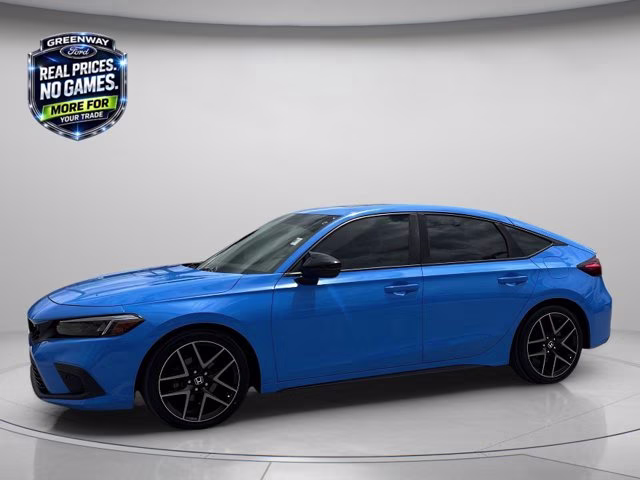 2022 Boost Blue Pearl Honda Civic Hatchback Sport Touring FWD Hatchback