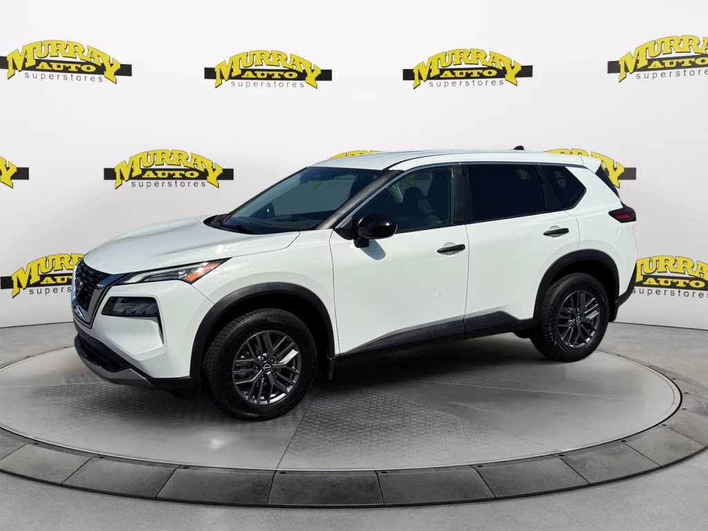 2023 Glacier White Nissan Rogue S FWD SUV