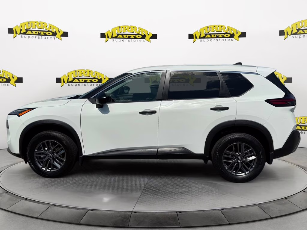 2023 Glacier White Nissan Rogue S FWD SUV