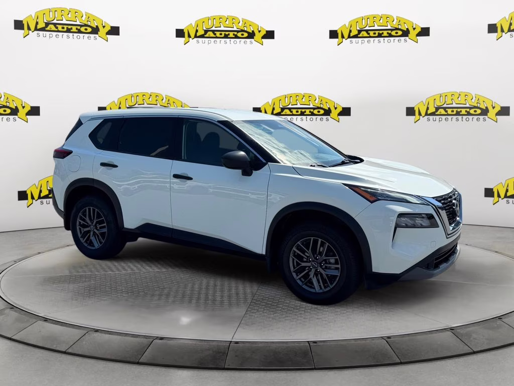 2023 Glacier White Nissan Rogue S FWD SUV