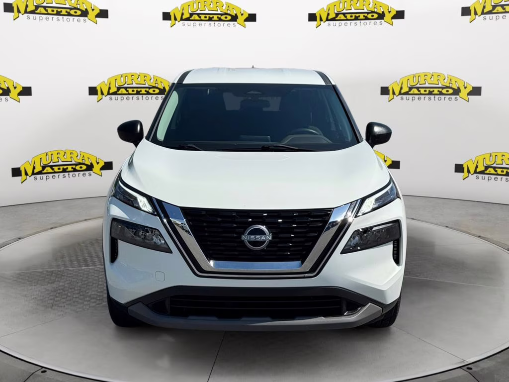 2023 Glacier White Nissan Rogue S FWD SUV