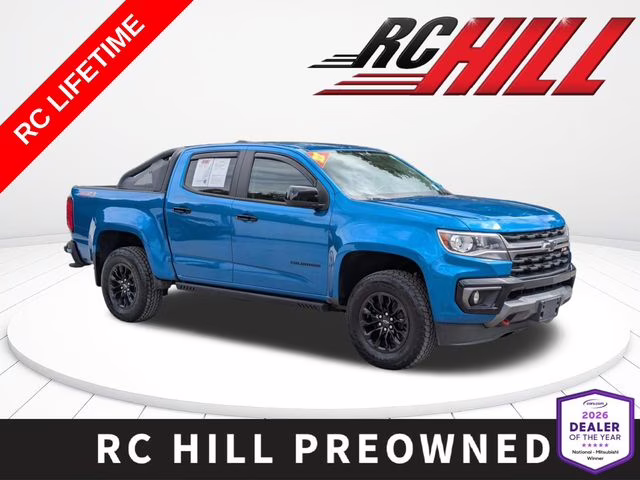 2022 Bright Blue Metallic Chevrolet Colorado Z71 4X4 Truck