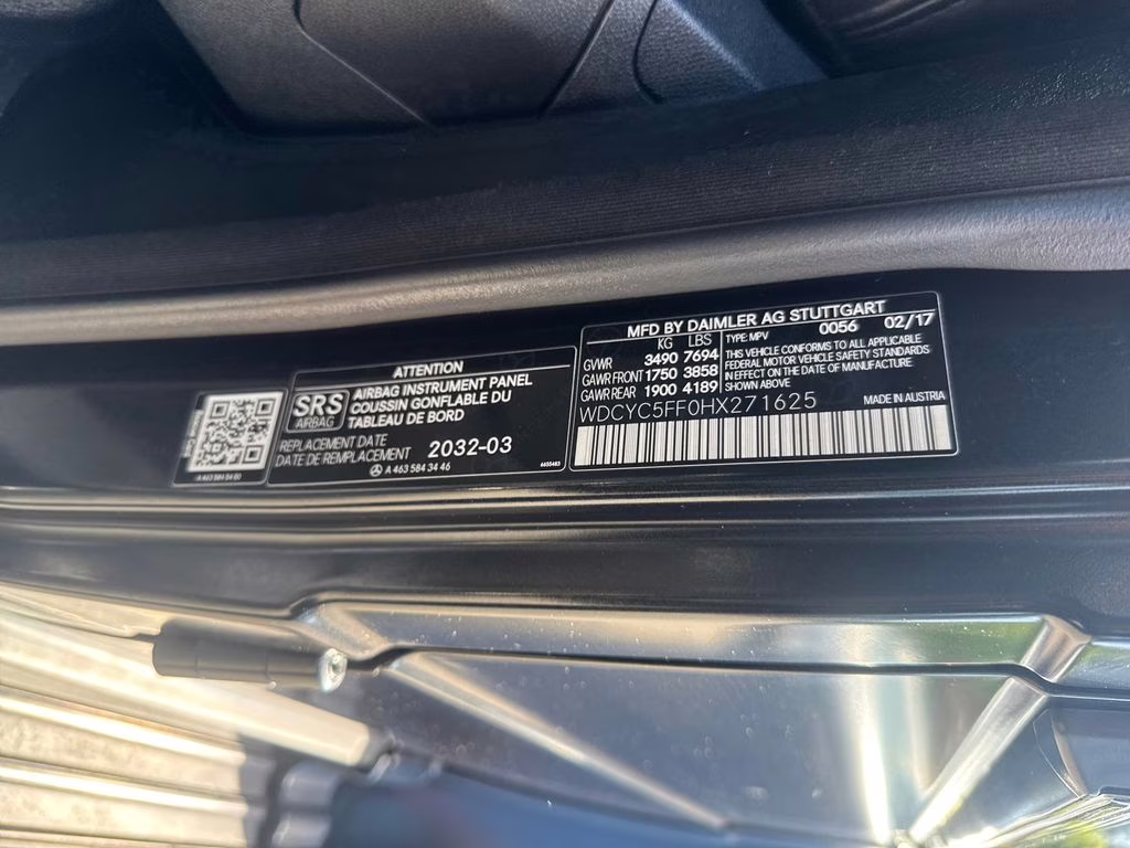 2017 designo Magno Night Black (Matte Finish) Mercedes-Benz G-Class G 550 Squared AWD SUV