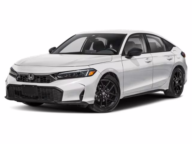 2026 Platinum White Pearl Honda Civic Sport FWD Hatchback
