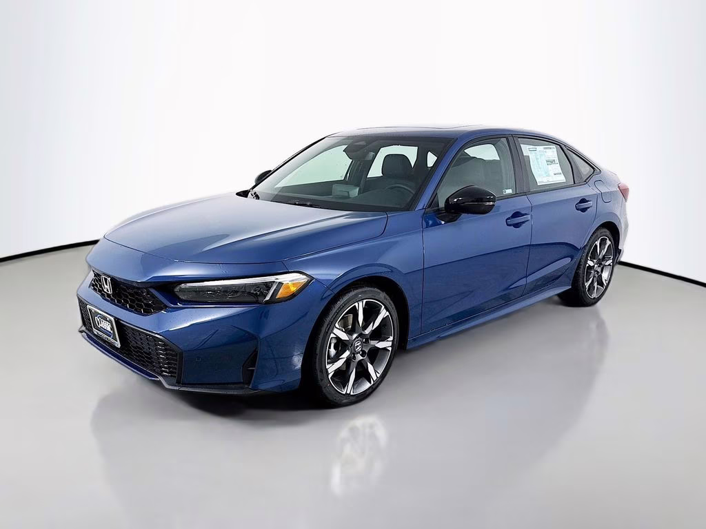 2026 Blue Lagoon Pearl Honda Civic Hybrid Sport Touring FWD Sedan