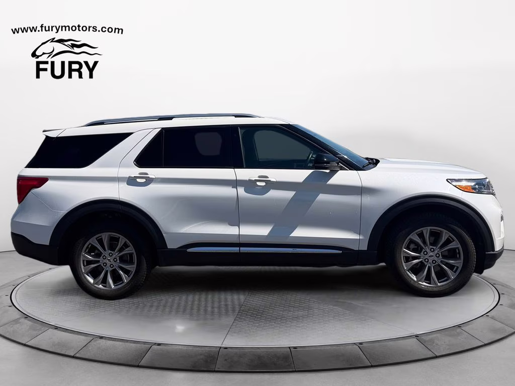 2023 White Metallic Ford Explorer Limited w/Towing / B&O Sound & Twin Panel Moonroof 4X4 SUV