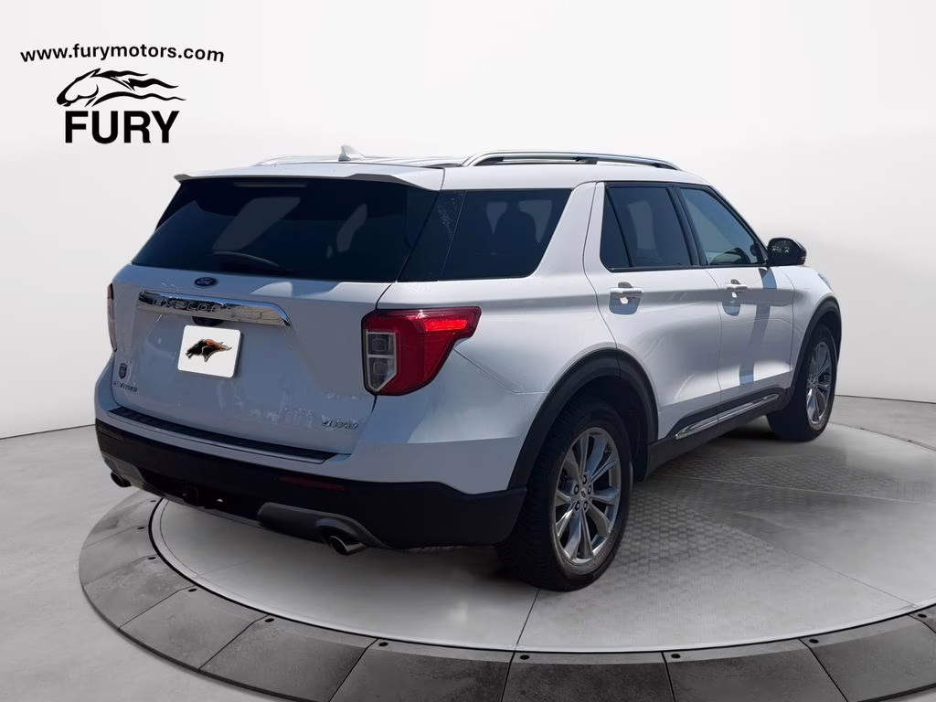 2023 White Metallic Ford Explorer Limited w/Towing / B&O Sound & Twin Panel Moonroof 4X4 SUV