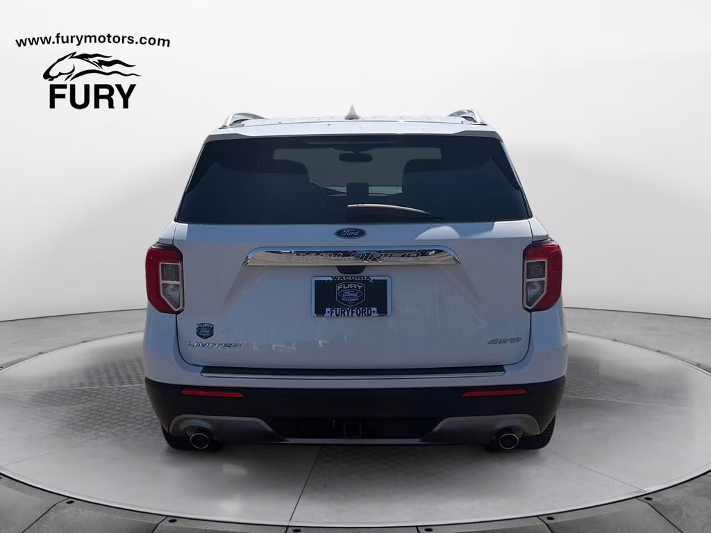 2023 White Metallic Ford Explorer Limited w/Towing / B&O Sound & Twin Panel Moonroof 4X4 SUV