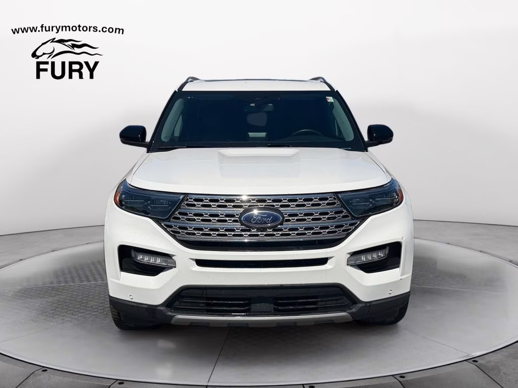 2023 White Metallic Ford Explorer Limited w/Towing / B&O Sound & Twin Panel Moonroof 4X4 SUV
